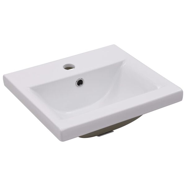 vidaXL Lavabo encastrado de cerámica blanco 42x39x18 cm