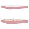 vidaXL Estructura de cama con colch&oacute;n 2 pcs Rosa Terciopelo