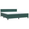 vidaXL Cama box spring con colch&oacute;n terciopelo verde oscuro 180x220 cm