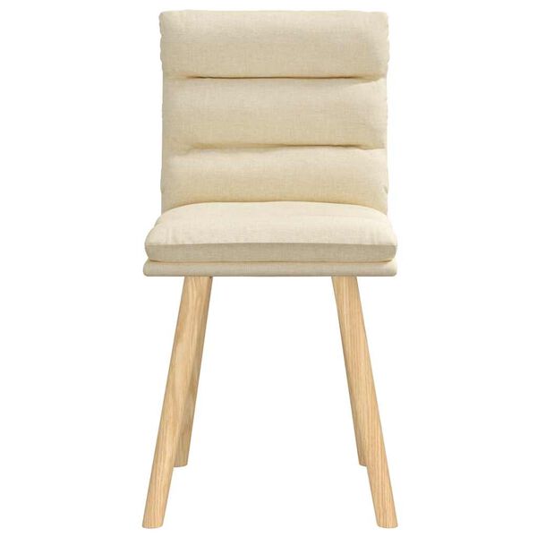 vidaXL Sillas de comedor 2 unidades tela color crema
