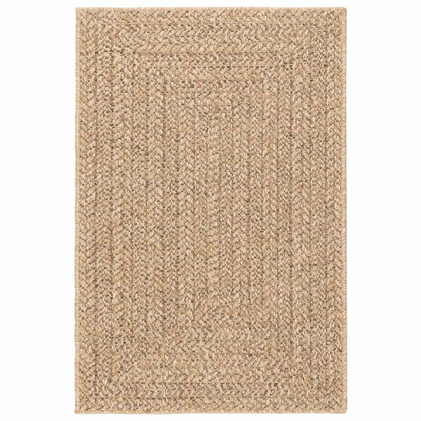 vidaXL Alfombra ZIZUR aspecto yute interior/exterior beige 140x200 cm