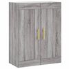 vidaXL Aparador alto madera contrachapada gris sonoma 69,5x34x180 cm