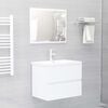 vidaXL Juego de muebles de baño madera de ingeniería blanco