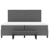 vidaXL Cama tipo Box Spring con colch&oacute;n Gris oscuro 200 x 200 cm tela
