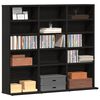 vidaXL Mueble para CD roble negro 100x23x89,5 cm madera ingeniería
