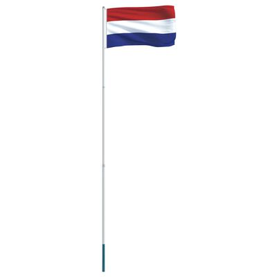 vidaXL Bandera de Países Bajos y mástil de aluminio 4 m