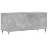 vidaXL Mueble discos madera contrachapada gris hormigón 100x38x48 cm