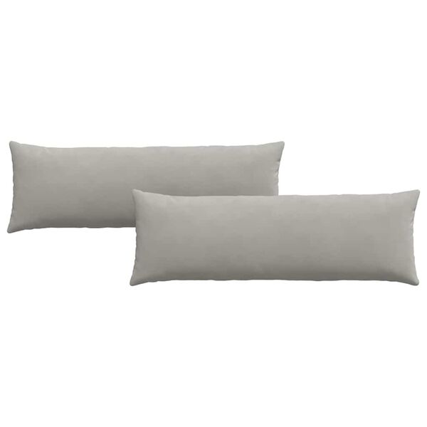 vidaXL Cojines de sofá 2 pcs Gris Claro 120 x 40 cm tela