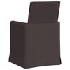 vidaXL Sillas de comedor 2 pcs Marrón oscuro 57 x 67 x 95 cm tela