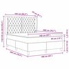 vidaXL Cama tipo Box Spring Gris oscuro 200 x 160 cm Terciopelo