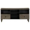 vidaXL Mueble de TV madera maciza de mango negro 100x33x46 cm