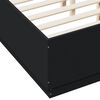 vidaXL Estructura cama con luces LED madera ingenier&iacute;a negro 135x190cm