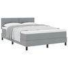 vidaXL Cama tipo Box Spring con colch&oacute;n Gris Claro 140 x 190 cm tela
