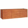 vidaXL Arriate oxidado de acero corten 240x80x77 cm
