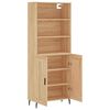 vidaXL Aparador alto madera contrachapada color roble 69,5x34x180 cm
