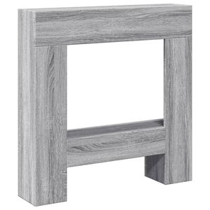 vidaXL Borde de chimenea madera ingenier&iacute;a gris Sonoma 81x18x82 cm