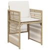 vidaXL Set comedor de jard&iacute;n 9 pzas con cojines rat&aacute;n sint&eacute;tico beige