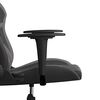 vidaXL Silla gaming de masaje cuero sintético negro y gris