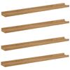 vidaXL Estante de pared con estante 4 pcs Marr&oacute;n 80 x 9 x 3 cm