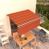 vidaXL Toldo retr&aacute;ctil manual con persiana naranja y marr&oacute;n 3x2,5 m