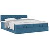 vidaXL Estructura de cama otomana colchones terciopelo azul oscuro