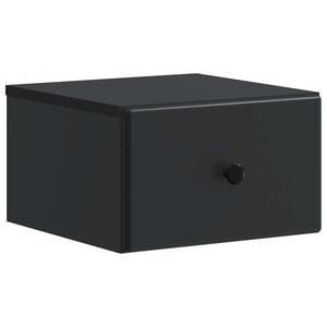 vidaXL Mesita de Noche de Pared Negro 34,5 x 33 x 20 cm