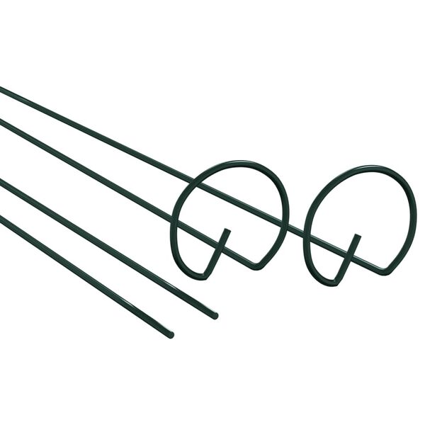 vidaXL Tutores para plantas 20 unidades acero verde oscuro 61 cm