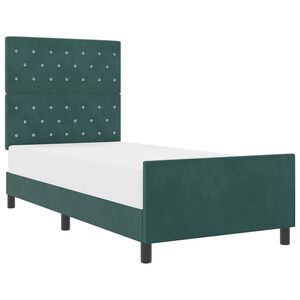 vidaXL Cama tipo Box Spring Verde oscuro 100 x 200 cm Terciopelo