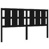vidaXL Cabecero de cama madera maciza de pino negro 185,5x4x100 cm