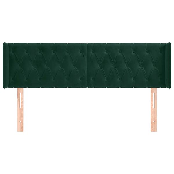 vidaXL Cabecero de terciopelo verde oscuro 163x16x78/88 cm