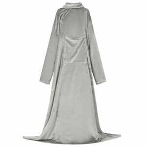 vidaXL Sudadera manta Gris Tama&ntilde;o F Franela