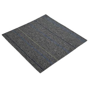vidaXL Azulejo de alfombra Gris Mediano con Rayas 50 x 50 cm 20 uds.