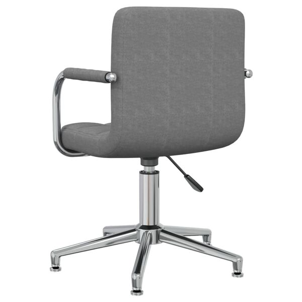 vidaXL Silla de comedor giratoria tela gris claro