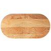 vidaXL Tablero de mesa ovalado madera maciza de roble 120x60x4 cm