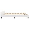vidaXL Estructura de cama cabecero cuero sint&eacute;tico blanco 180x200 cm