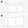 vidaXL Almacenamiento de cocina con puerta Negro 90 x 50 x 53 cm Acero