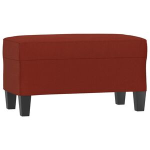 vidaXL Banco de cuero sint&eacute;tico rojo vino tinto 70x35x41 cm