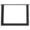 vidaXL Patas para mesa de centro en forma de U (2 unidades), color negro, 70 x (42-43) cm, acero