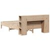 vidaXL Cama con estanter&iacute;a sin colch&oacute;n madera maciza de pino 150x200cm
