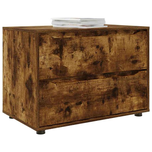 vidaXL Armario de almacenamiento Roble ahumado 80 x 48 x 57 cm