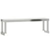 vidaXL Mesa de trabajo para cocina con estante acero inox 110x55x120cm