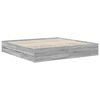 vidaXL Estructura de cama Gris Sonoma 200 x 200 cm Madera Ingenieril