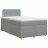 vidaXL Cama box spring con colch&oacute;n Gris Claro 120 x 190 cm Tela