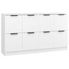 vidaXL Aparadores 2 unidades madera contrachapada blanco 60x30x70 cm