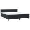 vidaXL Cama box spring con colch&oacute;n y LED terciopelo negro 200x210 cm