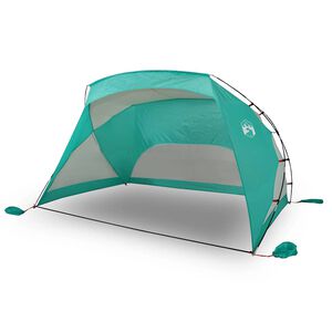vidaXL Tienda de playa 185T poli&eacute;ster verde agua 274x178x170/148 cm