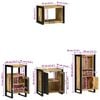 vidaXL Juego de muebles de ba&ntilde;o 4 pcs Marr&oacute;n Madera de mango maciza