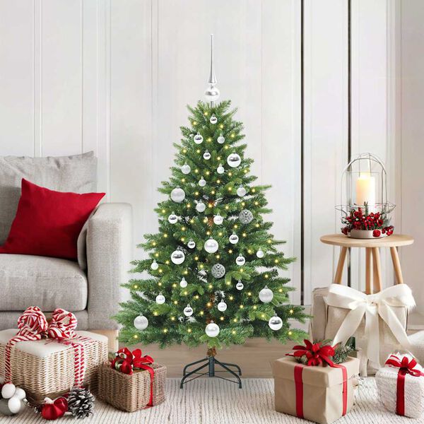 vidaXL Árbol de Navidad artificial con 150 LED Verde 120 cm PE y PVC