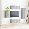 vidaXL Conjunto de mueble de TV 4 pcs Gris Sonoma Madera de ingenier&iacute;a