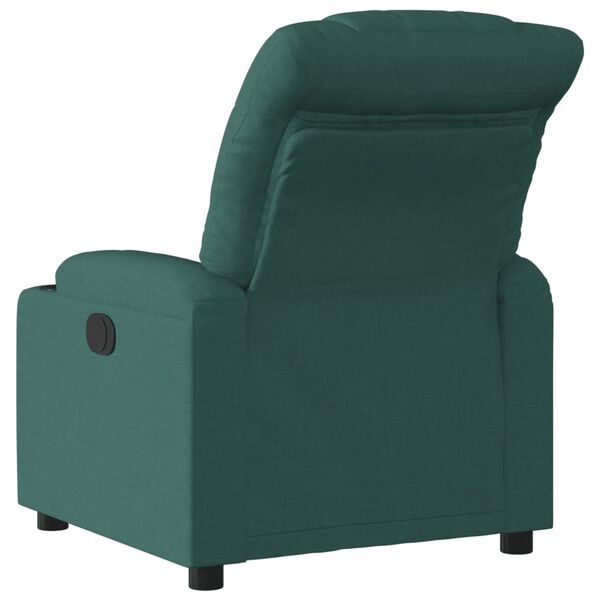 vidaXL Sill&oacute;n reclinable de tela verde oscuro